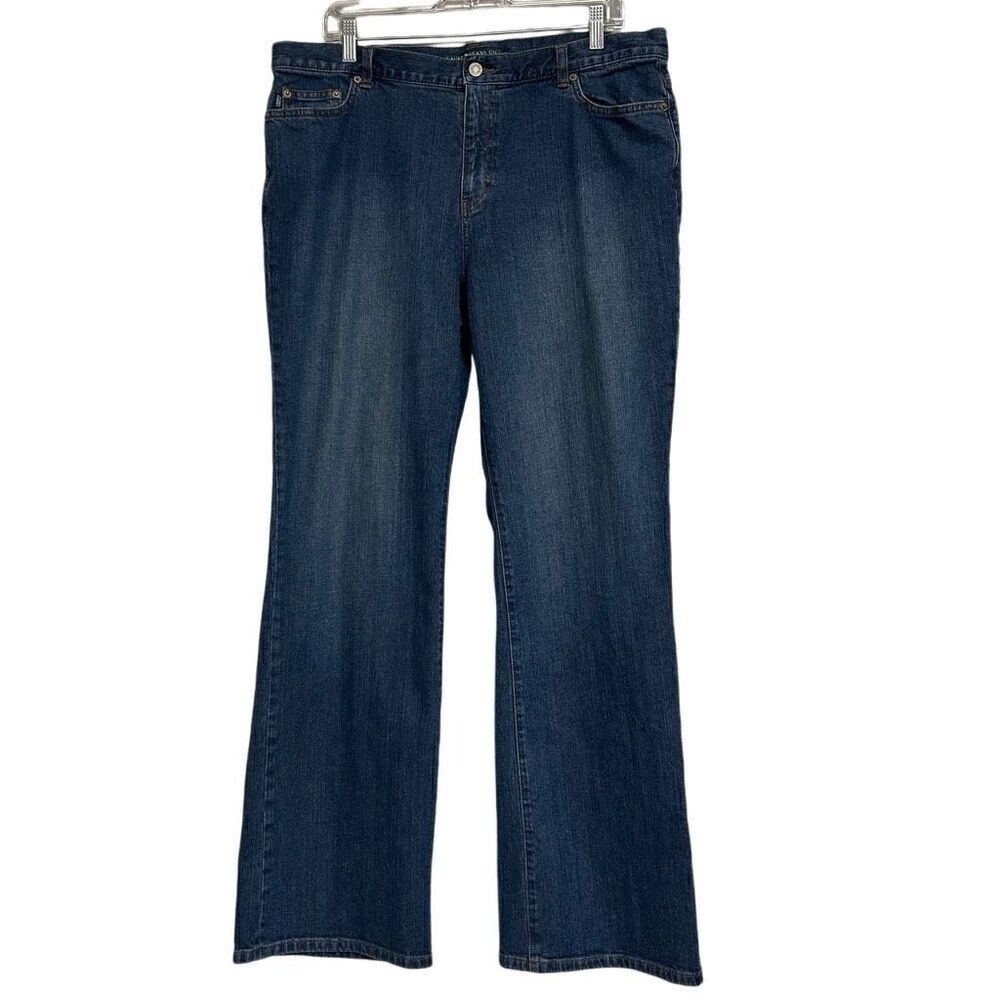 Lauren Jeans Co. Jeans Women's Size 16 Dark Wash Straight Leg High Rise